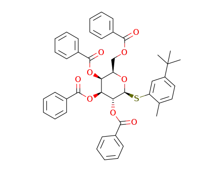 (2-methyl-5-tert-butylphenyl) α-D-(2,3,4,6-tetra-O-benzoyl) thiogalactopyranoside