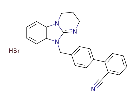 hydrobromide 4'-(3,4-dihydropyrimido[1,2-a]benzimidazole-10(2H)-ylmethyl) biphenyl-2-carbonitrile