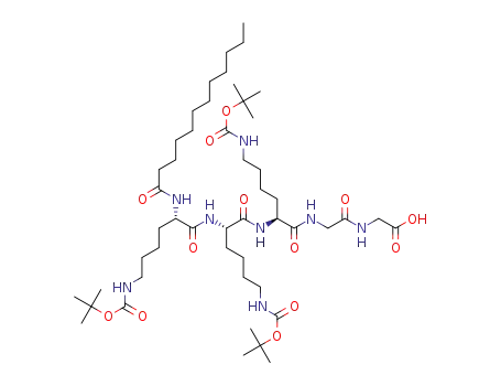 n-dodecanoyl-HN-Lys(Boc)-Lys(Boc)-Lys(Boc)-Gly-Gly-CO2H