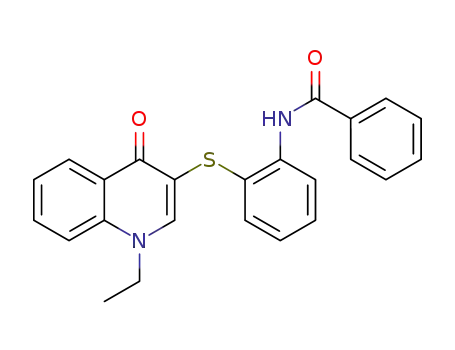 N-(2-((1-ethyl-4-oxo-1,4-dihydroquinolin-3-yl)thio)phenyl)benzamide