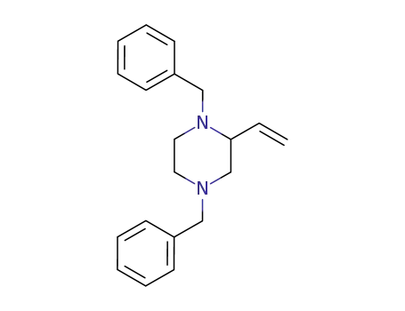 Molecular Structure of 126544-40-9 (Piperazine, 2-ethenyl-1,4-bis(phenylmethyl)-)