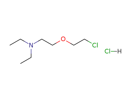 Molecular Structure of 114456-81-4 (Ethanamine, 2-(2-chloroethoxy)-N,N-diethyl-, hydrochloride)