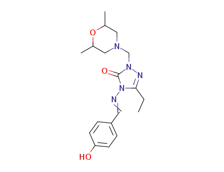 1-(2,6-dimethylmorpholino-4-yl-methyl)-3-ethyl-4-(4-hydroxybenzylidenamino)-4,5-dihydro-1H-1,2,4-triazol-5-one