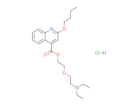 2-butoxy-quinoline-4-carboxylic acid-[2-(2-diethylamino-ethoxy)-ethyl ester]; hydrochloride