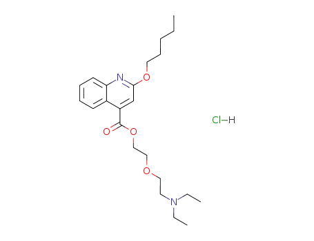 2-pentyloxy-quinoline-4-carboxylic acid-[2-(2-diethylamino-ethoxy)-ethyl ester]; hydrochloride
