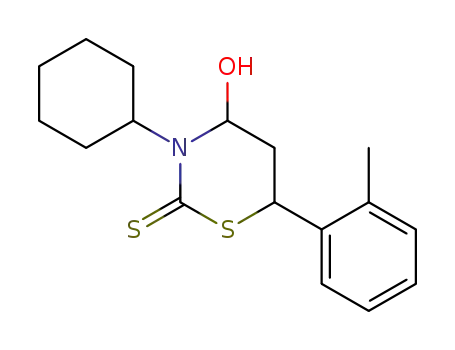 3-cyclohexyl-4-hydroxy-6-(2-methylphenyl)-1,3-thiazinane-2-thione