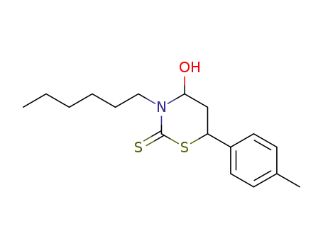 3-n-hexyl-4-hydroxy-6-(4-methylphenyl)-1,3-thiazinane-2-thione