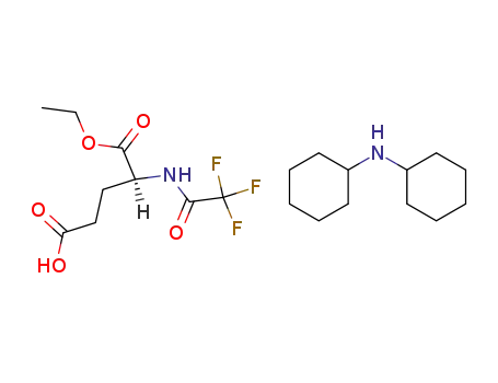 L-Glutamic acid, N-(trifluoroacetyl)-, 1-ethyl ester, compd. with
N-cyclohexylcyclohexanamine (1:1)