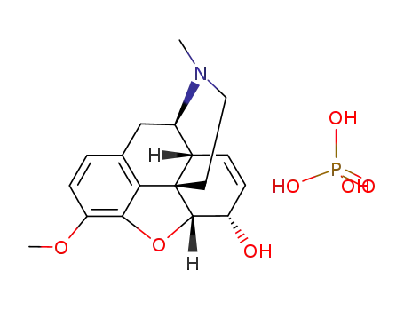 Molecular Structure of 52-28-8 (Codeine phosphate)