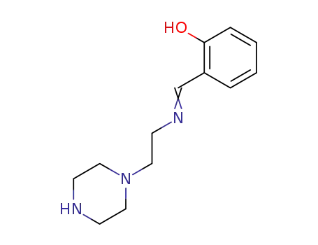Molecular Structure of 93968-73-1 (Phenol, 2-[[[2-(1-piperazinyl)ethyl]imino]methyl]-)
