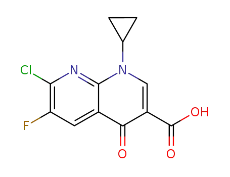 1,8-Naphthyridine-3-carboxylicacid, 7-chloro-1-cyclopropyl-6-fluoro-1,4-dihydro-4-oxo-
