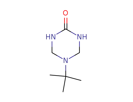 Molecular Structure of 104768-86-7 (1,3,5-Triazin-2(1H)-one,5-(1,1-dimethylethyl)tetrahydro-(9CI))