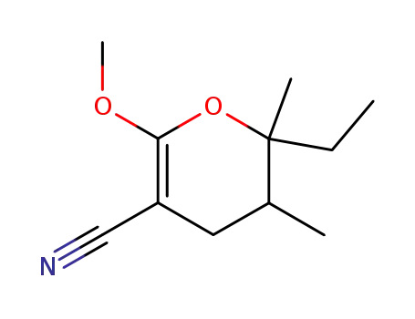 6-Ethyl-2-methoxy-5,6-dimethyl-5,6-dihydro-4H-pyran-3-carbonitrile