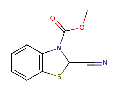 Molecular Structure of 113372-40-0 (3(2H)-Benzothiazolecarboxylic acid, 2-cyano-, methyl ester)