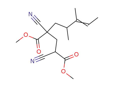 2,4-Dicyano-2-((E)-2,3-dimethyl-pent-3-enyl)-pentanedioic acid dimethyl ester