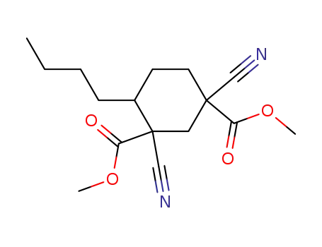 4-Butyl-1,3-dicyano-cyclohexane-1,3-dicarboxylic acid dimethyl ester
