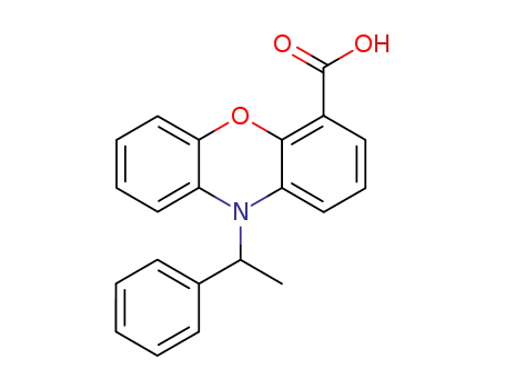 Molecular Structure of 113202-20-3 (10H-Phenoxazine-4-carboxylic acid, 10-(1-phenylethyl)-)