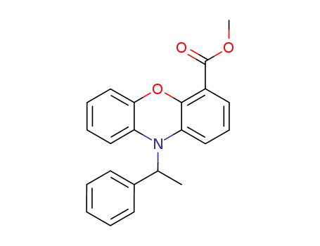 Molecular Structure of 113202-06-5 (10H-Phenoxazine-4-carboxylic acid, 10-(1-phenylethyl)-, methyl ester)