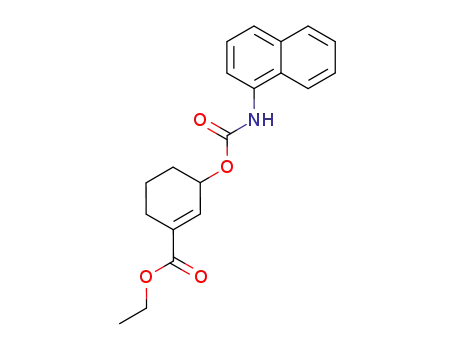 Molecular Structure of 92599-49-0 (1-Cyclohexene-1-carboxylic acid,
3-[[(1-naphthalenylamino)carbonyl]oxy]-, ethyl ester)