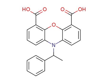 Molecular Structure of 113202-09-8 (10H-Phenoxazine-4,6-dicarboxylic acid, 10-(1-phenylethyl)-)