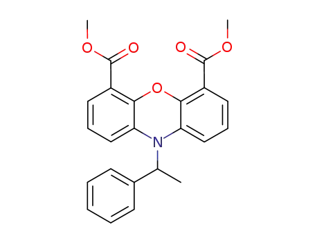 Molecular Structure of 113202-07-6 (10H-Phenoxazine-4,6-dicarboxylic acid, 10-(1-phenylethyl)-, dimethyl
ester)
