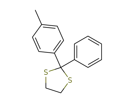 Molecular Structure of 76312-48-6 (1,3-Dithiolane, 2-(4-methylphenyl)-2-phenyl-)