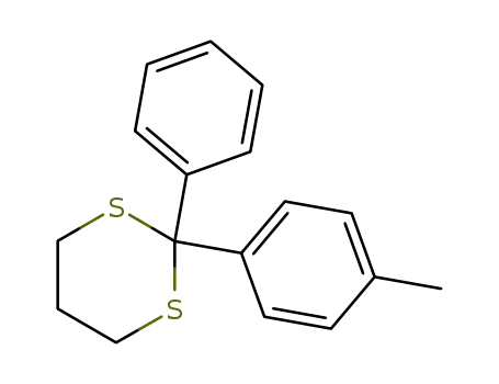 Molecular Structure of 89568-79-6 (1,3-Dithiane, 2-(4-methylphenyl)-2-phenyl-)
