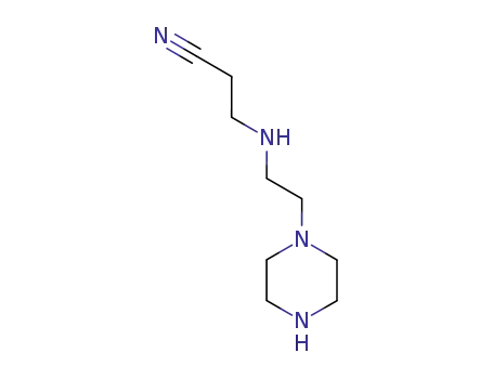 Molecular Structure of 68310-66-7 (3-[[2-(piperazin-1-yl)ethyl]amino]propiononitrile)
