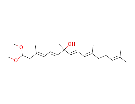 dimethoxy-1,1 tetramethyl-3,7,11,15 hydroxy-7 hexadecapentaene-3,5,8,10,14