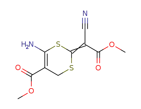 6-Amino-2-[1-cyano-1-methoxycarbonyl-meth-(E)-ylidene]-4H-[1,3]dithiine-5-carboxylic acid methyl ester