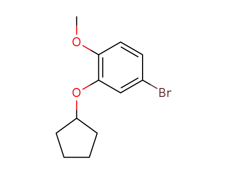 Molecular Structure of 138509-45-2 (4-Bromo-2-(cyclopentyloxy)-1-methoxybenzene)