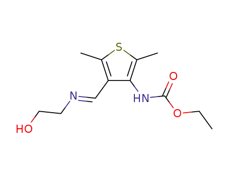 (4-{[(E)-2-Hydroxy-ethylimino]-methyl}-2,5-dimethyl-thiophen-3-yl)-carbamic acid ethyl ester