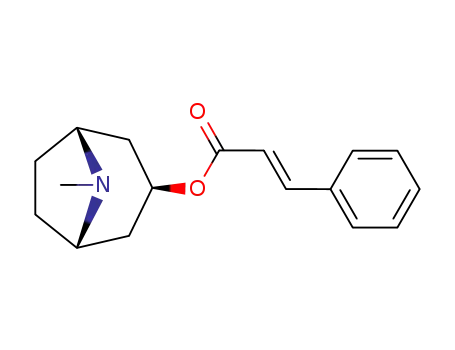 2-Propenoic acid, 3-phenyl-,
(3-exo)-8-methyl-8-azabicyclo[3.2.1]oct-3-yl ester, (2E)-