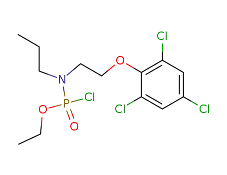 Molecular Structure of 98156-27-5 (Phosphoramidochloridic acid, propyl[2-(2,4,6-trichlorophenoxy)ethyl]-)