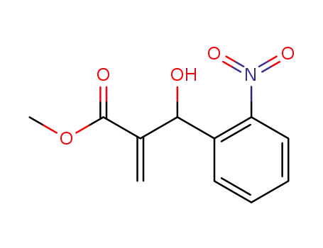Molecular Structure of 159763-36-7 (Benzenepropanoic acid, b-hydroxy-a-methylene-2-nitro-, methyl ester)