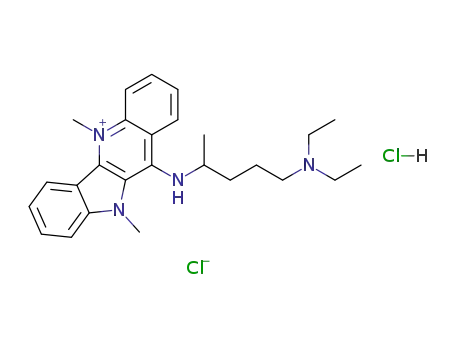 (R,S)-11-(4-Diethylamino-2-pentyl)-amino-5,10-dimethyl-10H-indolo<3,2-b>chinolinium-chlorid-hydrochlorid