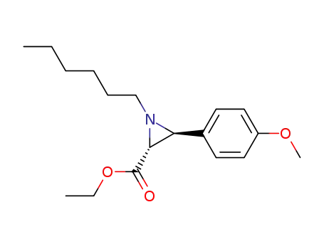 (2R,3S)-1-Hexyl-3-(4-methoxy-phenyl)-aziridine-2-carboxylic acid ethyl ester
