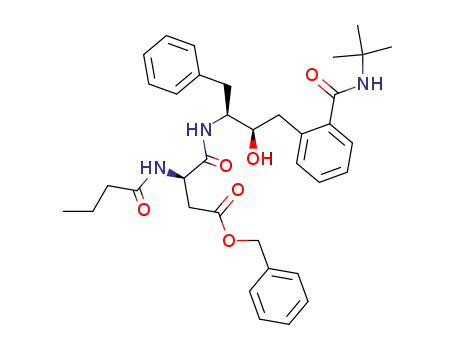 (R)-N-(1S,2R)-<3-<2-<<(1,1-dimethylethyl)amino>carbonyl>phenyl>-2-hydroxy-1-(phenylmethyl)propyl>-2-<(n-propylcarbonyl)amino>-4-oxo-4-(benzyloxy)butanamide