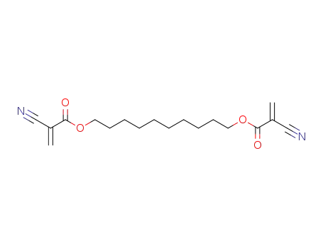 Molecular Structure of 60755-41-1 (2-Propenoic acid, 2-cyano-, 1,10-decanediyl ester)