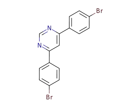 Molecular Structure of 141034-81-3 (Pyrimidine, 4,6-bis(4-bromophenyl)-)
