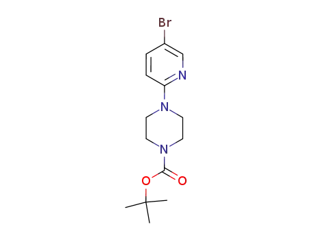Molecular Structure of 153747-97-8 (4-BOC-1-(5-BROMO-2-PYRIDYL)PIPERAZINE)
