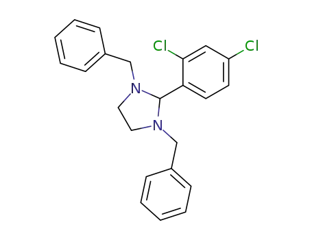 Molecular Structure of 303098-32-0 (2-(2,4-DICHLOROPHENYL)-1,3-BIS(PHENYLMETHYL)-IMIDAZOLIDINE)