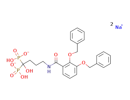 4-N-(2,3-dibenzyloxybenzoyl)aminobutane-1-hydroxy-1,1-bisphosphonic acid disodium