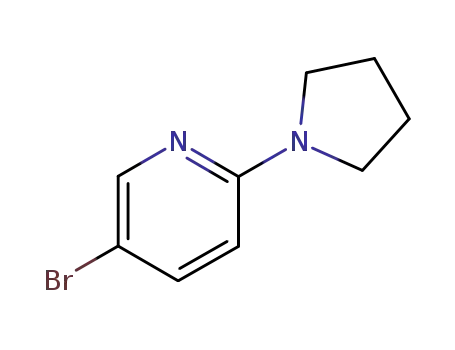 Molecular Structure of 210963-93-2 (5-BROMO-2-(PYRROLIDIN-1-YL)PYRIDINE)