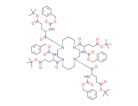 4-benzyloxycarbonylamino-5-oxo-5-[4,8,11-tris-(2-benzyloxycarbonylamino-4-tert-butoxycarbonyl-butyryl)-1,4,8,11tetraaza-cyclotetradec-1-yl]-pentanoic acid tert-butyl ester
