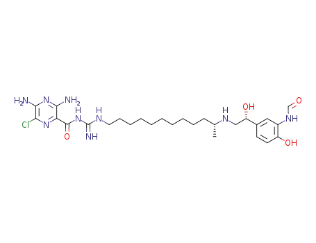 3,5-diamino-6-chloro-N-(N-((R)-11-((R)-2-(3-formamido-4-hydroxyphenyl)-2-hydroxyethylamino)dodecyl)carbamimidoyl)pyrazine-2-carboxamide