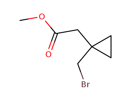 Molecular Structure of 855473-50-6 (Methyl 2-(1-(broMoMethyl)cyclopropyl) acetate)