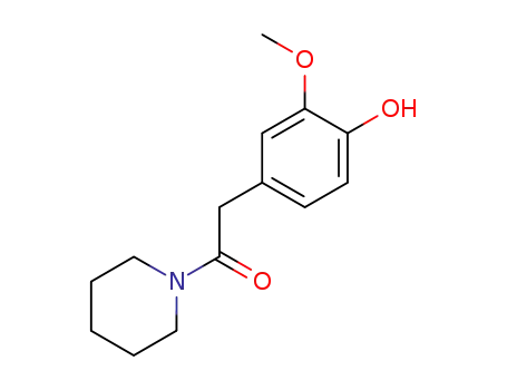 Molecular Structure of 53283-49-1 (Piperidine, 1-[(4-hydroxy-3-methoxyphenyl)acetyl]-)