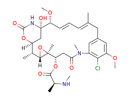 Molecular Structure of 77668-69-0 (N-Me-L-Ala-maytansinol)