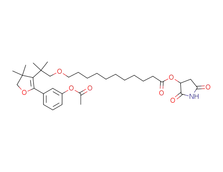 5-(3-acetoxyphenyl)-3,3-dimethyl-4-(1,1-dimethyl-13-succinimidoxycarbonyl-3-oxatridecan-1-yl)-2,3-dihydrofuran